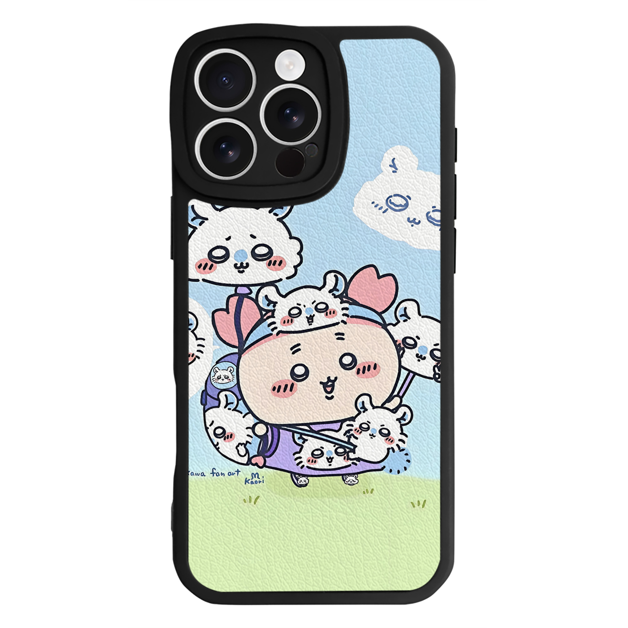 （画像用） ちいかわ Chii-kawa 【iPhone 16シリーズ対応】シリコンスマホケース（レザー調） 材質：シリコン